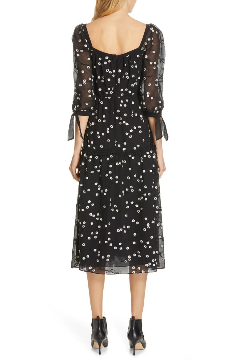 Allessandra Midi Dress, Alternate, color, BLACK COMBO