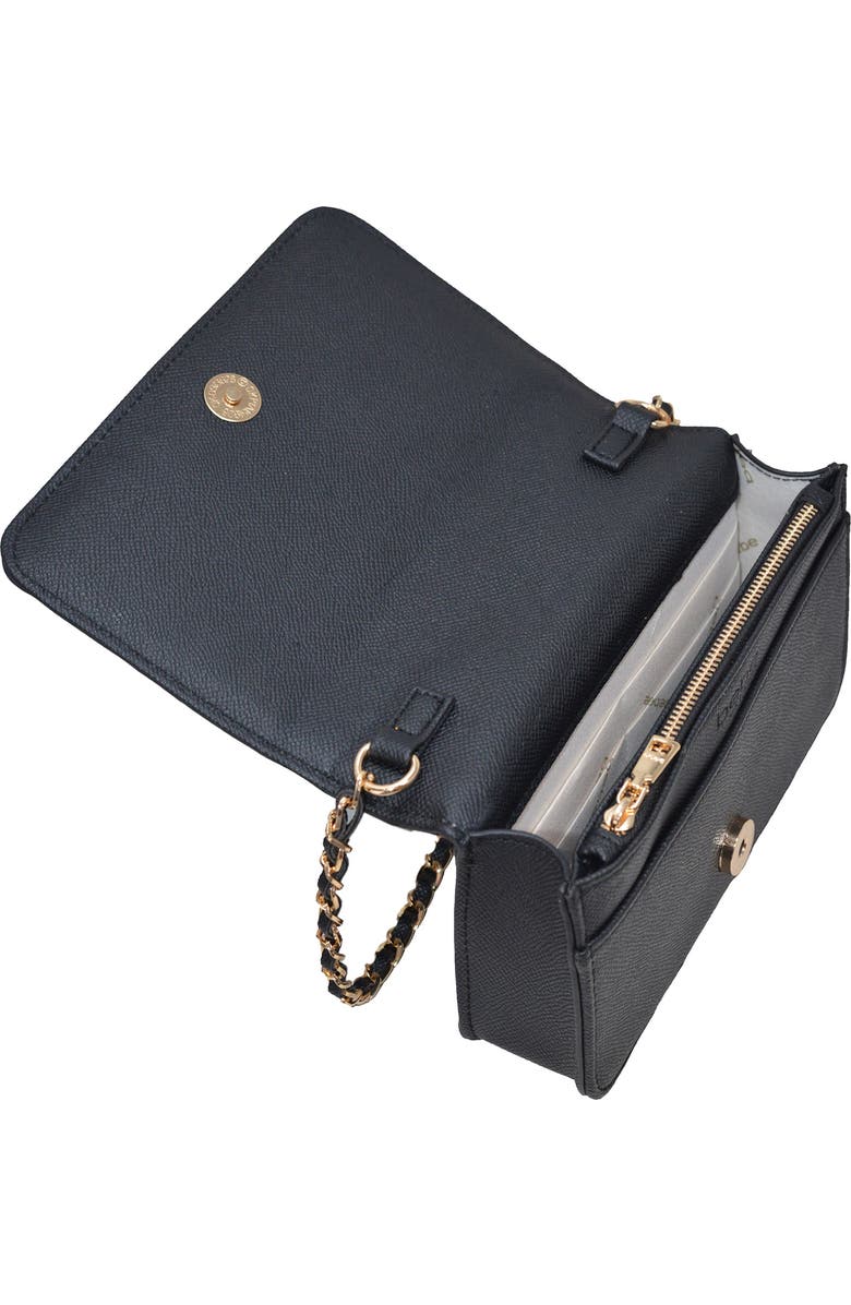 bebe Katriel Woven Crossbody Bag, Alternate, color, Black