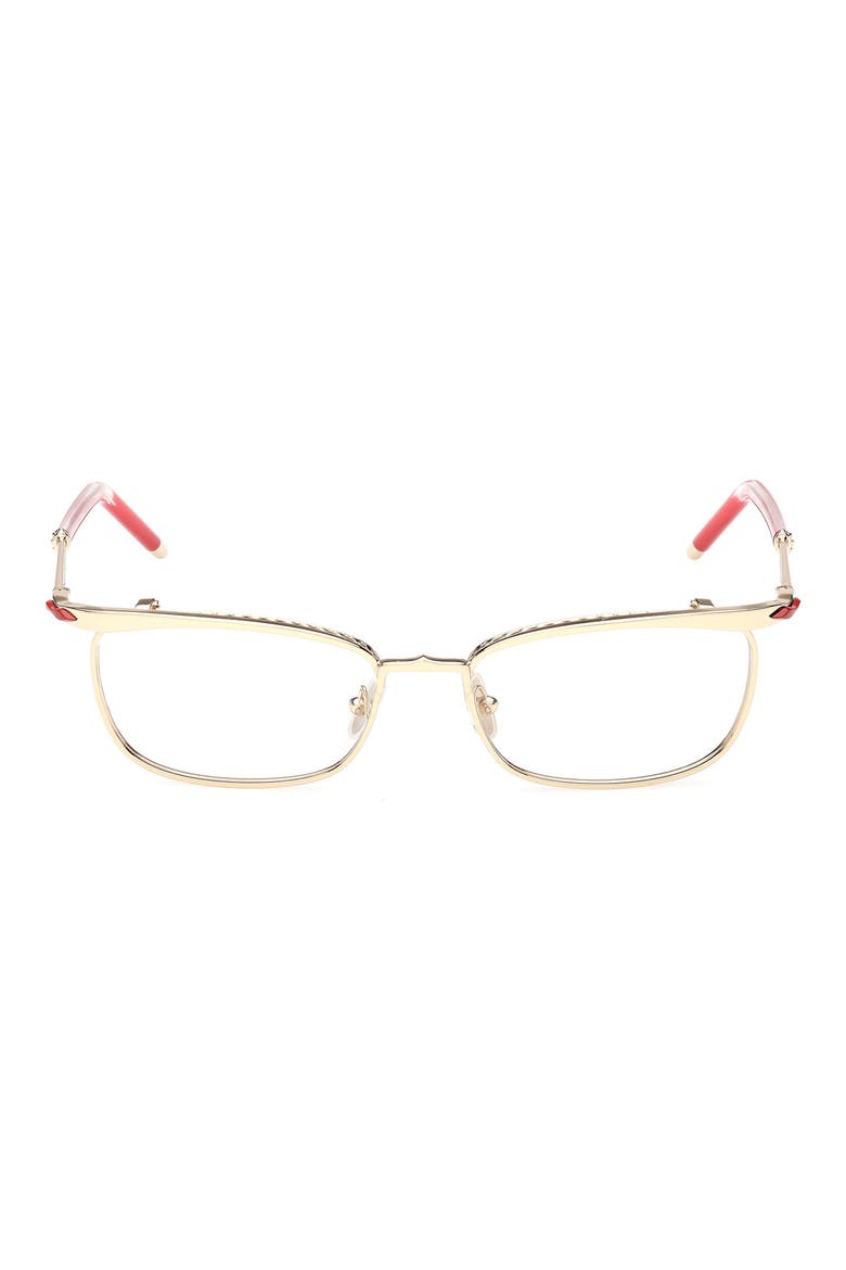 54mm Oval Optical Glasses, Main, color, PALE GOLD