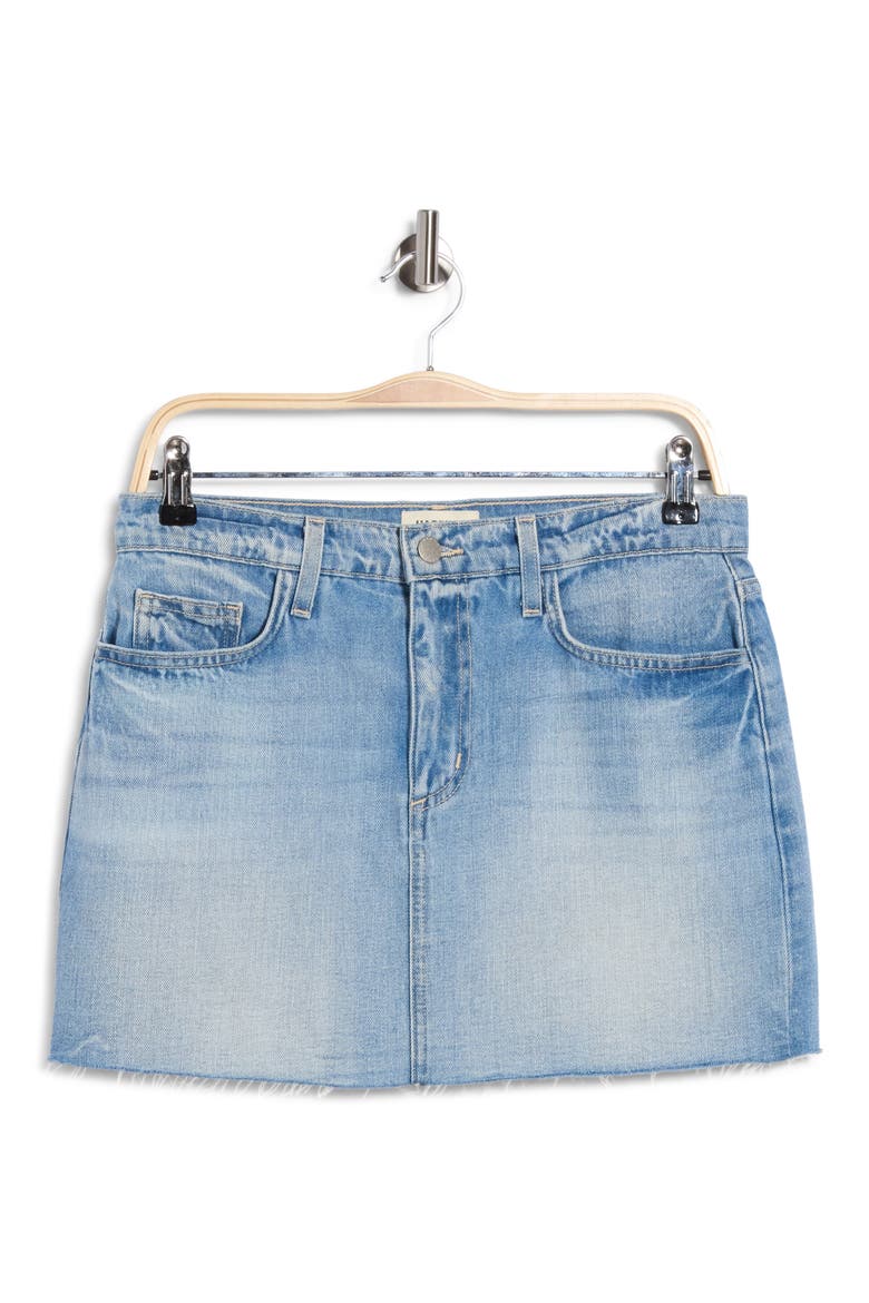 Paris Cotton Denim Miniskirt, Alternate, color, CARUSO