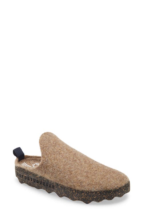Asportuguesas by Fly London Come Sneaker Mule in Taupe Fabric 