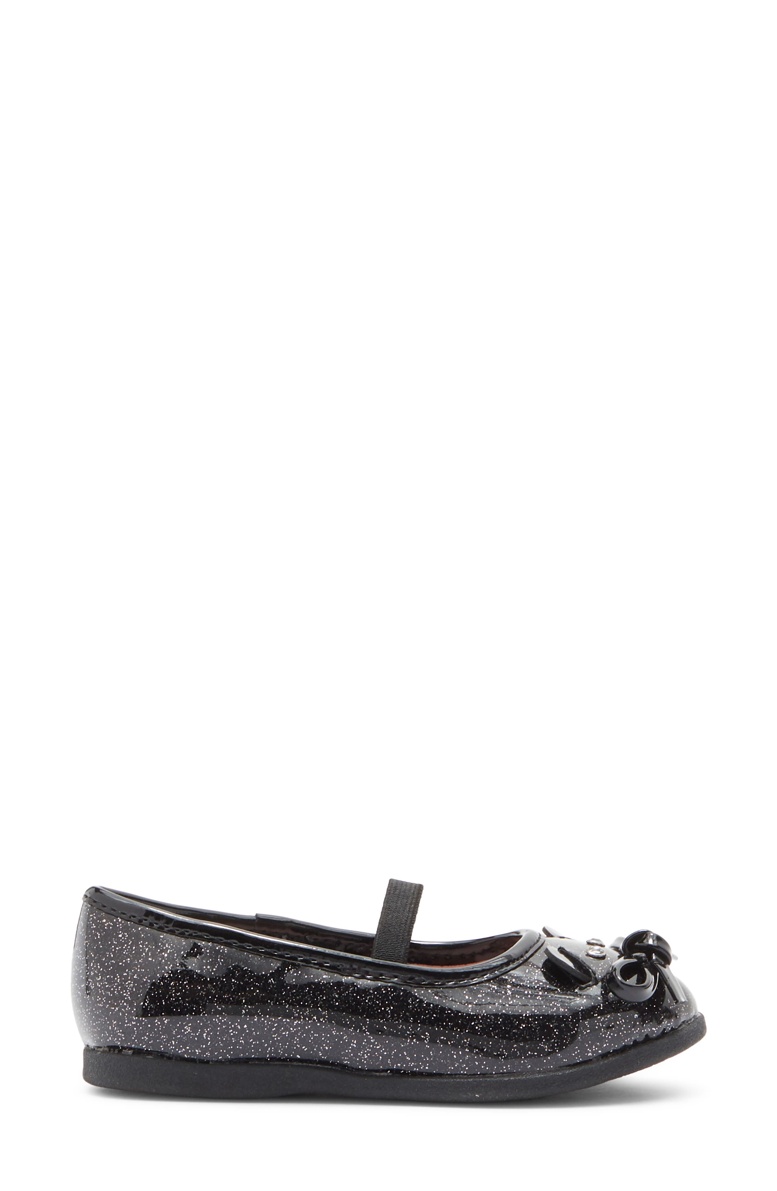 Kids' Kitty Mary Jane Flat, Alternate, color, BLACK GLITTER