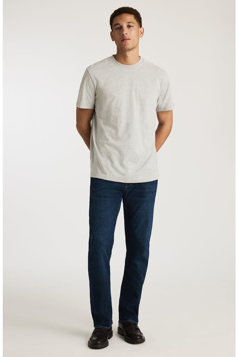 Light Grey Mélange Cotton Crewneck T-Shirt, Alternate, color, GREY MELANGE