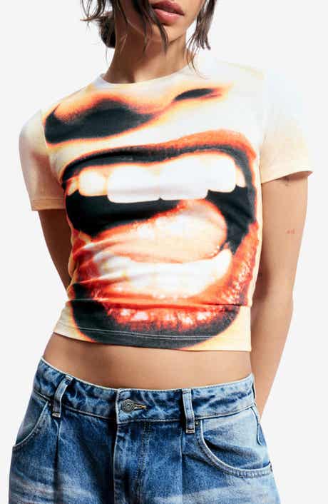 Desigual Print Cotton Blend T-Shirt