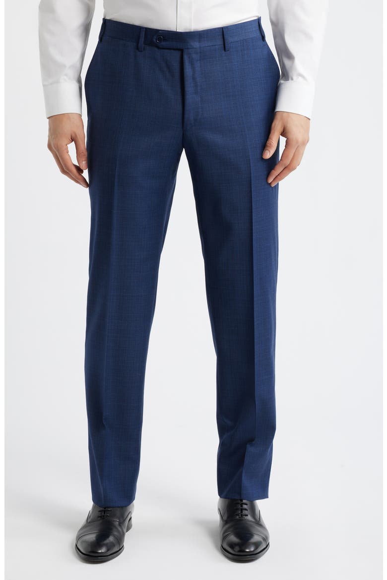 Siena Regular Fit Blue Mélange Wool Suit, Alternate, color, BLUE