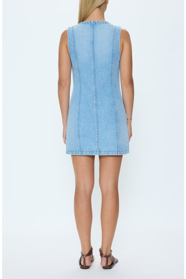 Carmel Denim Button-Up Minidress, Alternate, color, SERENDIPITY