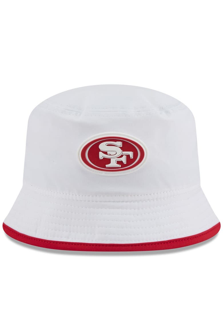 Men's New Era  White San Francisco 49ers 2025 NFL Training Camp Stretch Bucket Hat, Alternate, color, White
