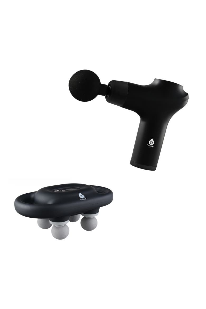 9-Speed & 3-Speed Massage Gun Set, Main, color, Black