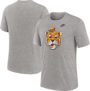 Nike Men's Nike Heather Gray LSU Tigers Blitz Legacy Primary Tri-Blend T-Shirt
