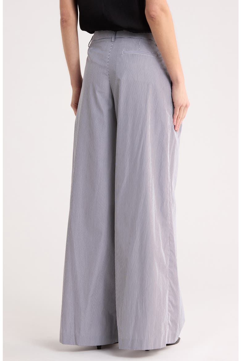 Didi Stripe Wide Leg Pants, Alternate, color, MIDNIGHT / WHITE