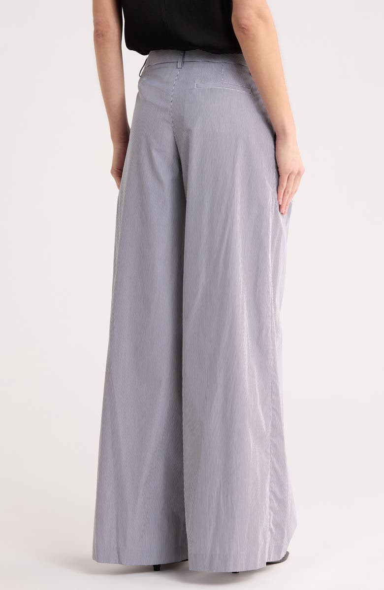 TWP Didi Stripe Wide Leg Pants, Alternate, color, Midnight / White