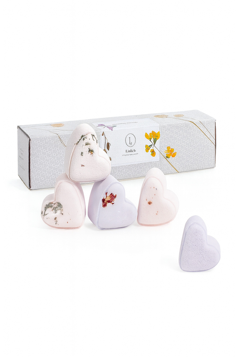 Heart Shaped Bath Bomb Gift Set, Main, color, None