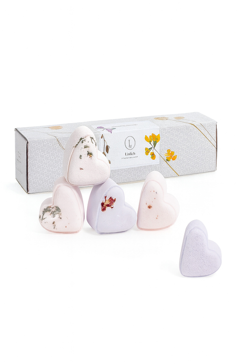 Heart Shaped Bath Bomb Gift Set