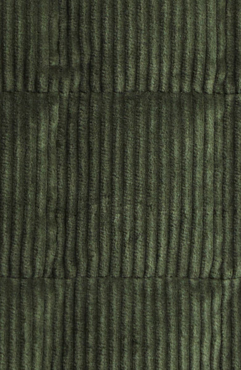 Moncler Gelt Corduroy Puffer Down Shirt Jacket, Alternate, color, Thyme