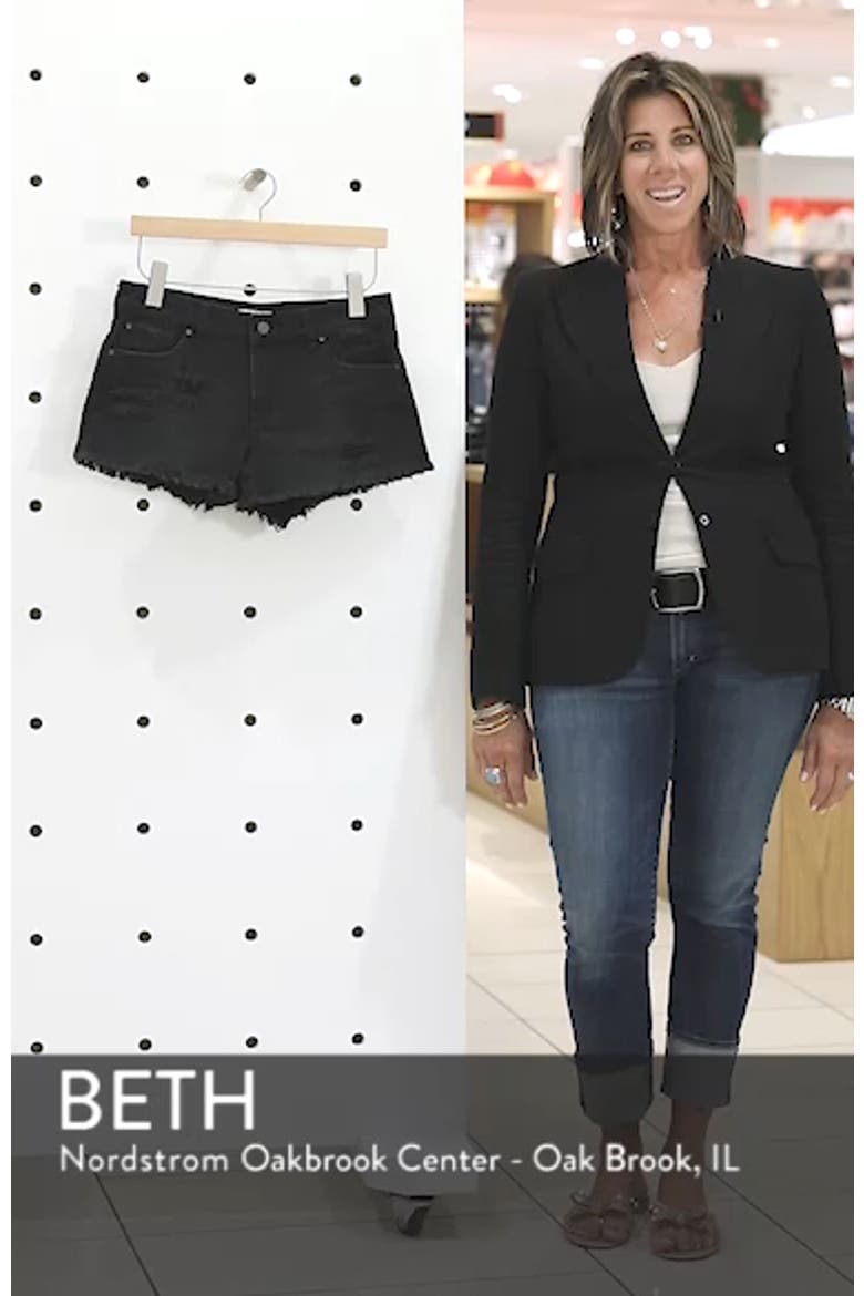 Fray Hem Denim Shorts video