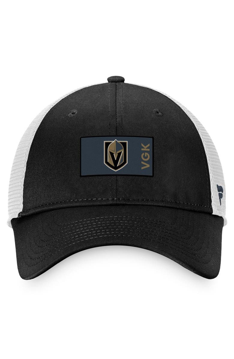 FANATICS Men's Fanatics Branded Black/White Vegas Golden Knights Authentic Pro Rink Trucker Snapback Hat, Alternate, color, Black