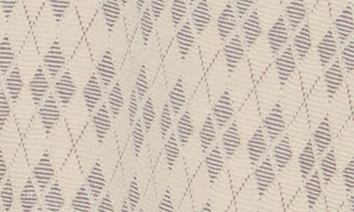 Fleece Factory Argyle Short Sleeve Button-up Shirt In Creamy Grey