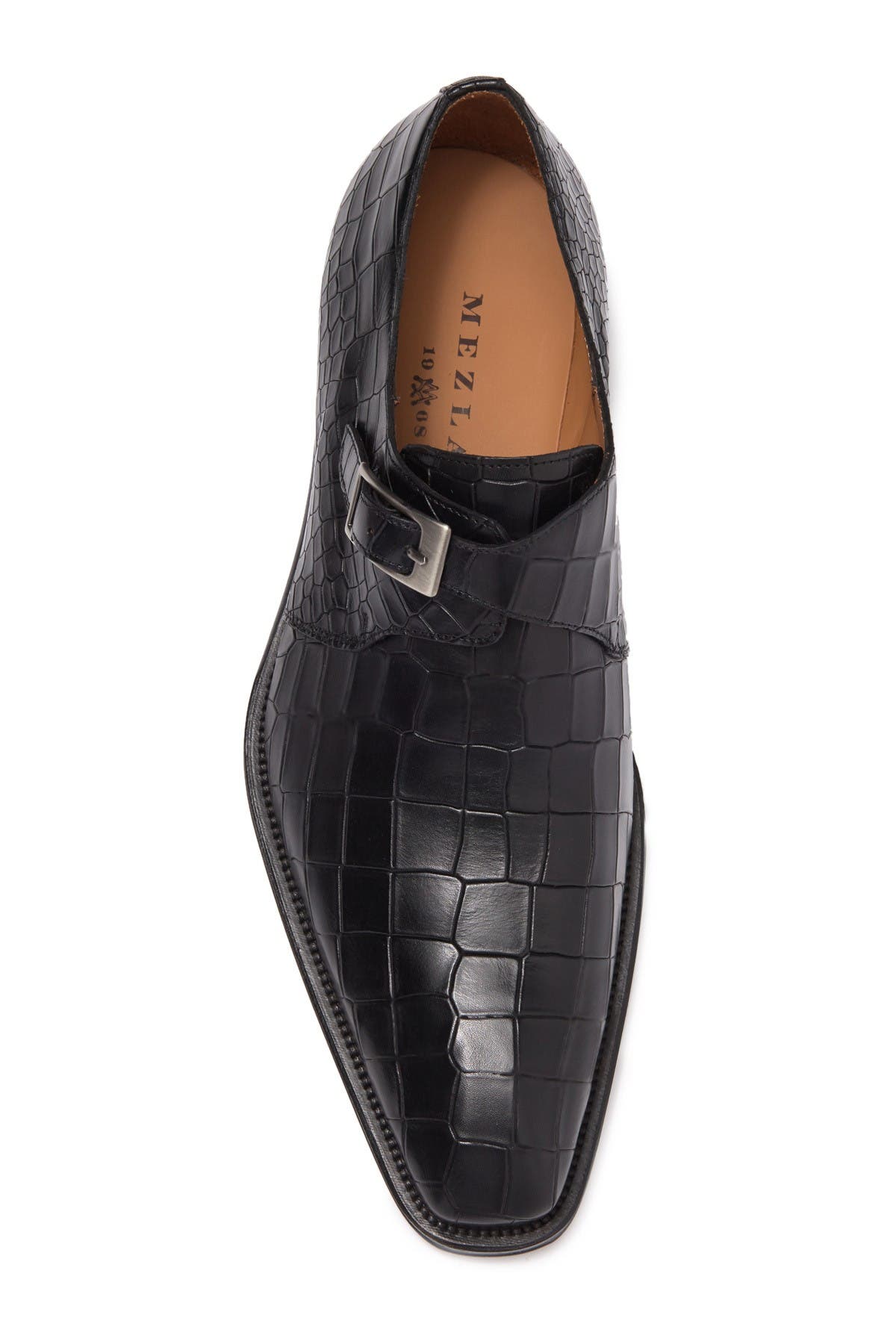 Mezlan Croc Embossed Monk Strap Dress Shoe, Alternate, color, 