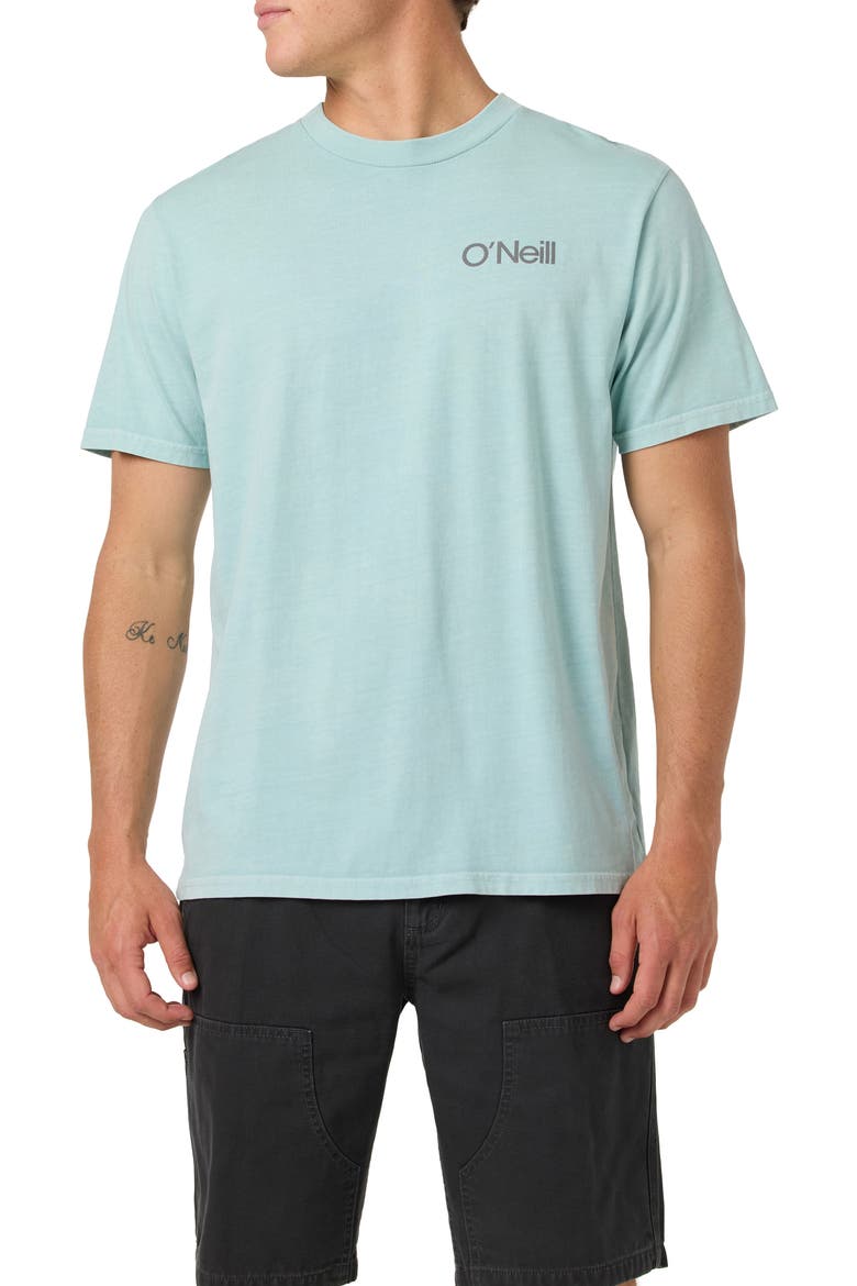 Cubed Logo Cotton Graphic T-Shirt, Main, color, AGATE GREEN