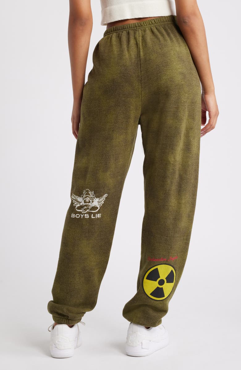 BOYS LIE Don't Test Me Terry Cotton Blend Sweatpants, Alternate, color,