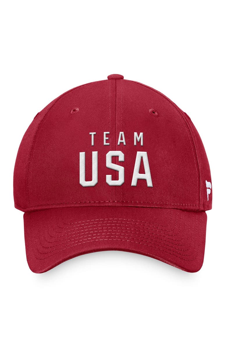 FANATICS Men's Fanatics Branded Red Team USA Adjustable Hat, Alternate, color,