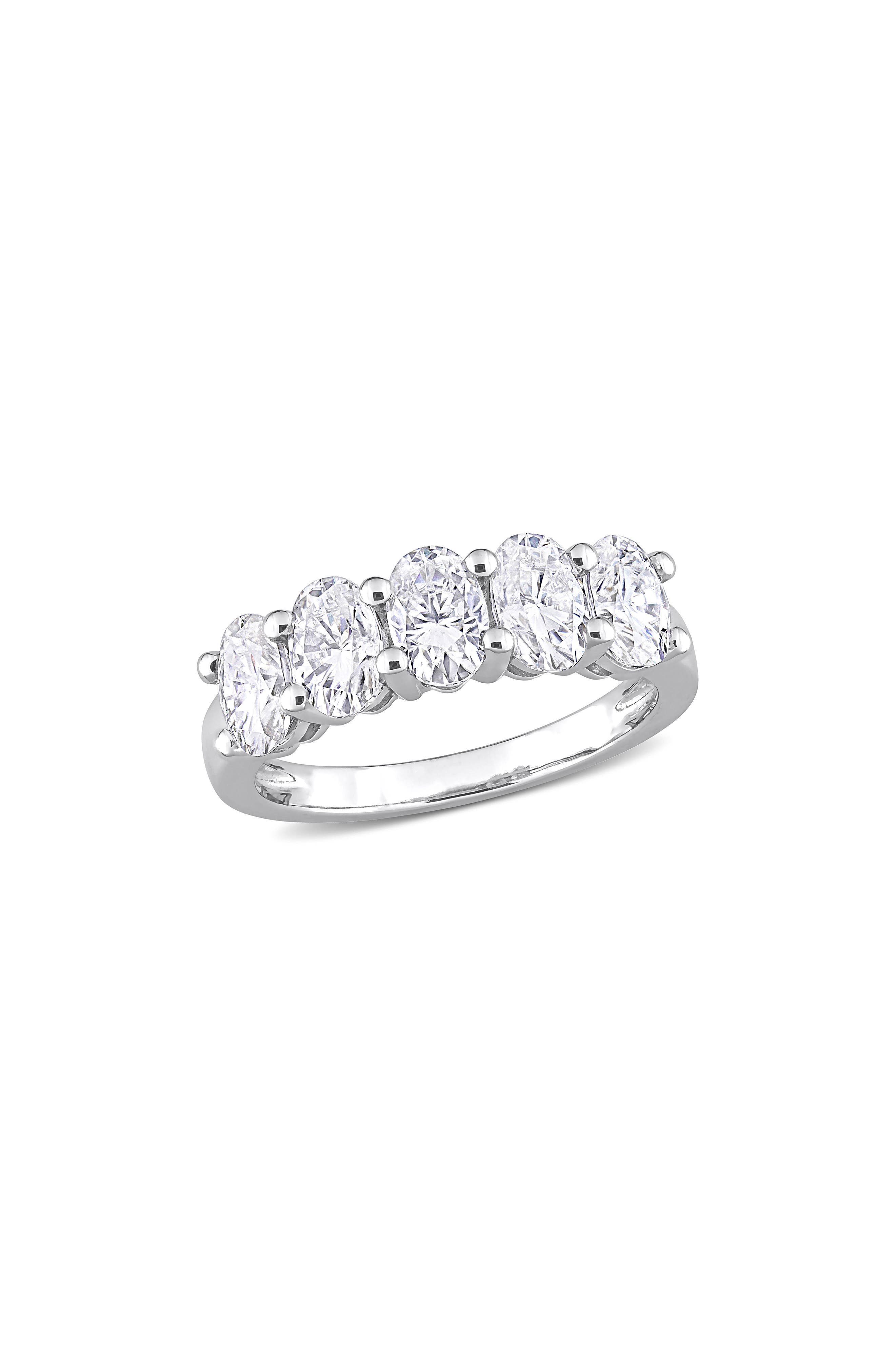 DELMAR Oval Cut Lab Created Moissanite ring
