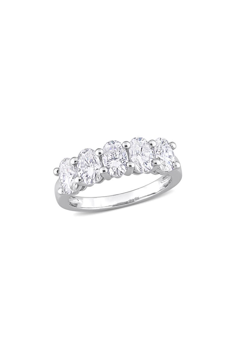 Oval Cut Lab Created Moissanite ring, Main, color, WHITE