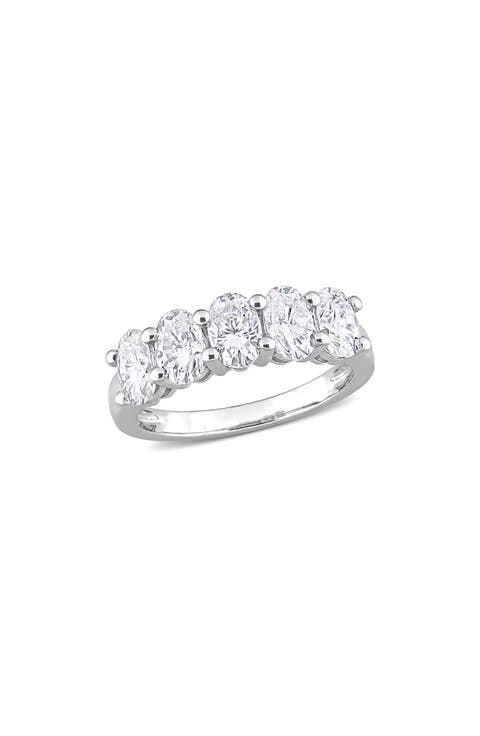 Oval Cut Lab Created Moissanite ring