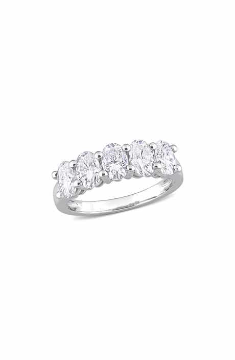 DELMAR Oval Cut Lab Created Moissanite ring
