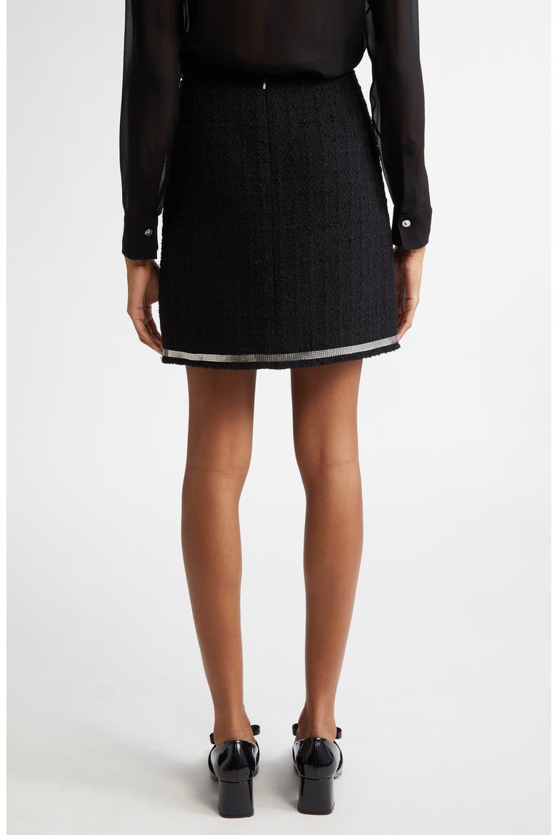Virgin Wool Blend Heritage Bouclé Tweed Miniskirt, Alternate, color, BLACK