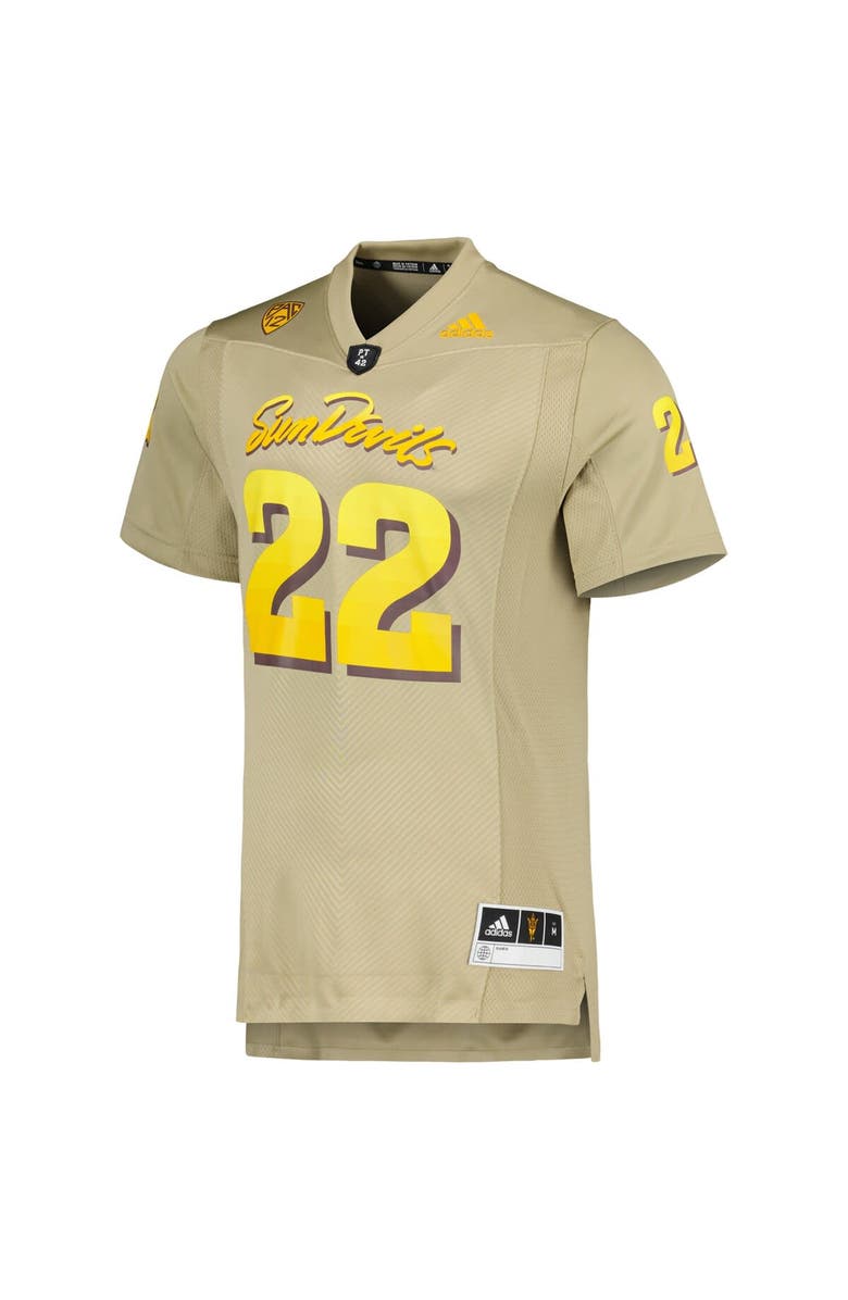 adidas Men's adidas #22 Tan Arizona State Sun Devils Rising Devils Premier Strategy Jersey, Alternate, color, Cream
