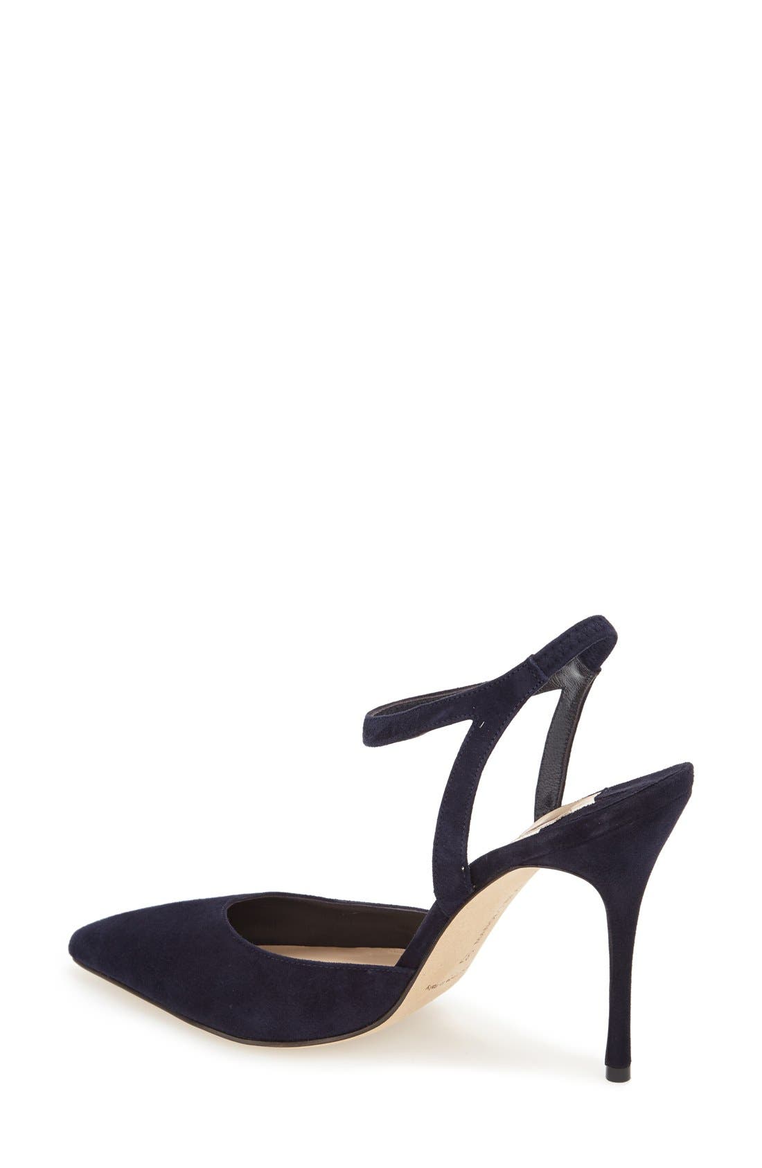 Manolo Blahnik 'Minis' Ankle Strap Pump, Alternate, color, 