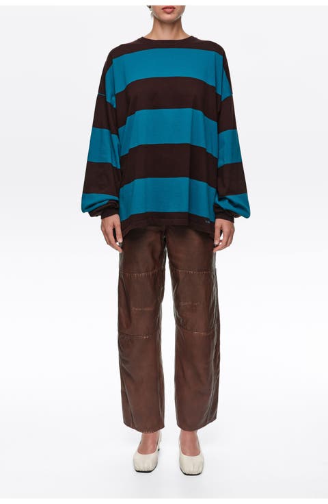 Oversize Striped Long T-shirt