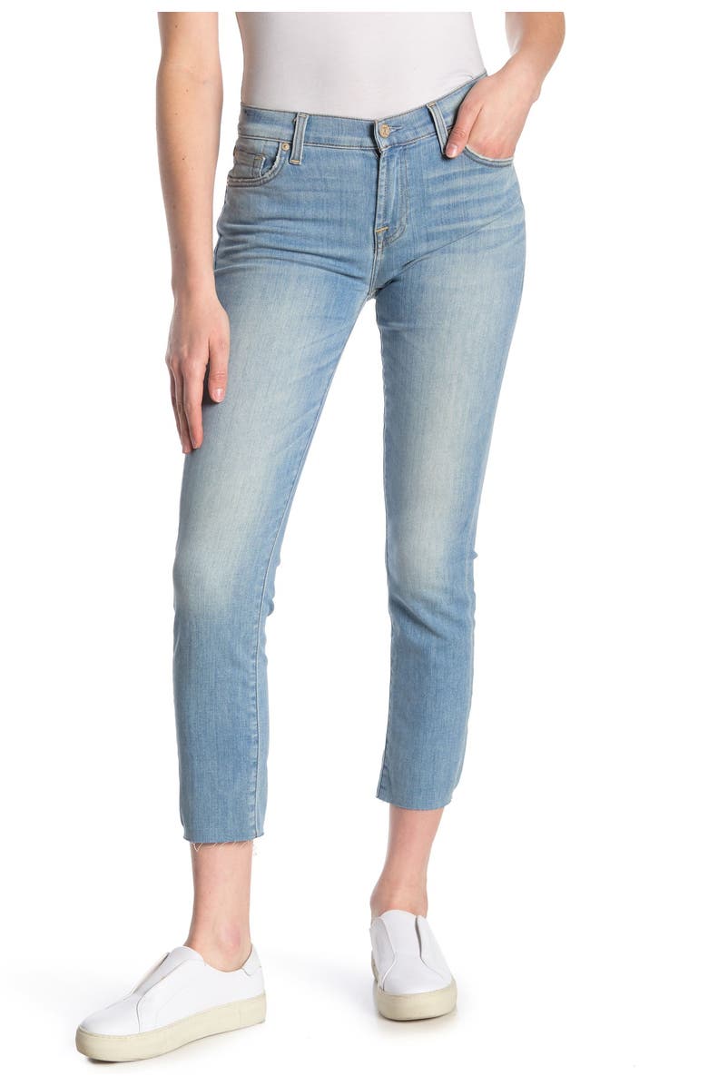 7 For All Mankind Roxanne Ankle Cut Off Skinny Jeans, Alternate, color,