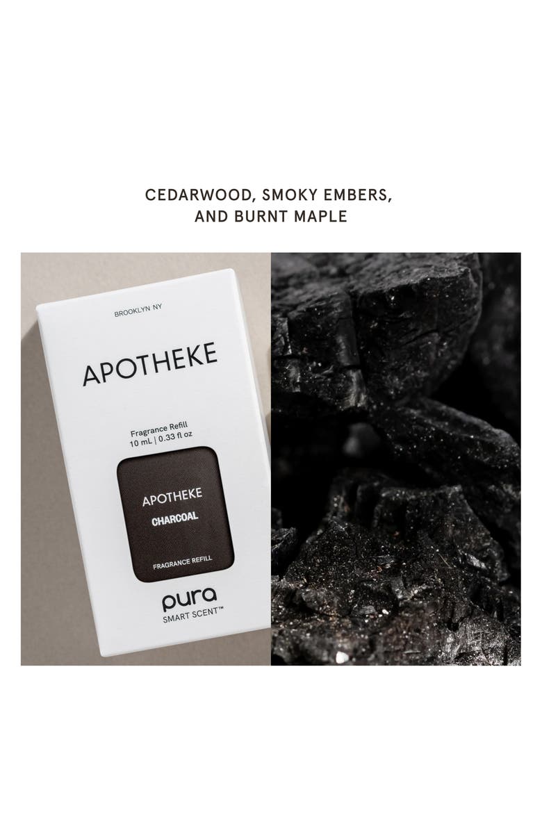 PURA x Apotheke Charcoal Smart Fragrance Diffuser Refill, Alternate, color, Charcoal