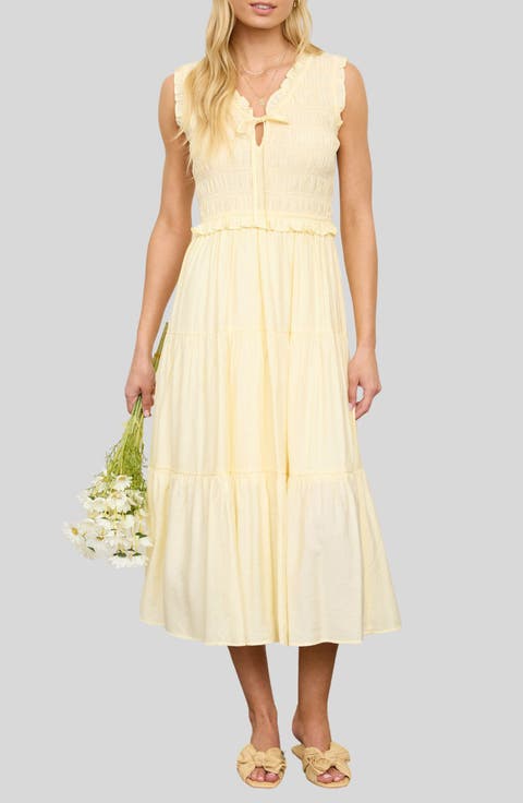 Smocked Tiered Dress