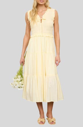 Blu Pepper Smocked Tiered Dress in BUTTER YELLOW · Dress from Nordstrom Rack in a $134.91 outfit