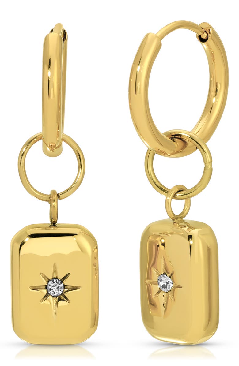 KOZAKH Illion Drop Hoop Earrings, Main, color, Gold