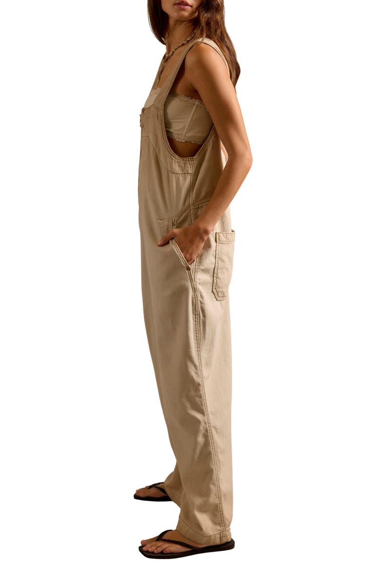 Jude Denim Overalls, Alternate, color, SANDY