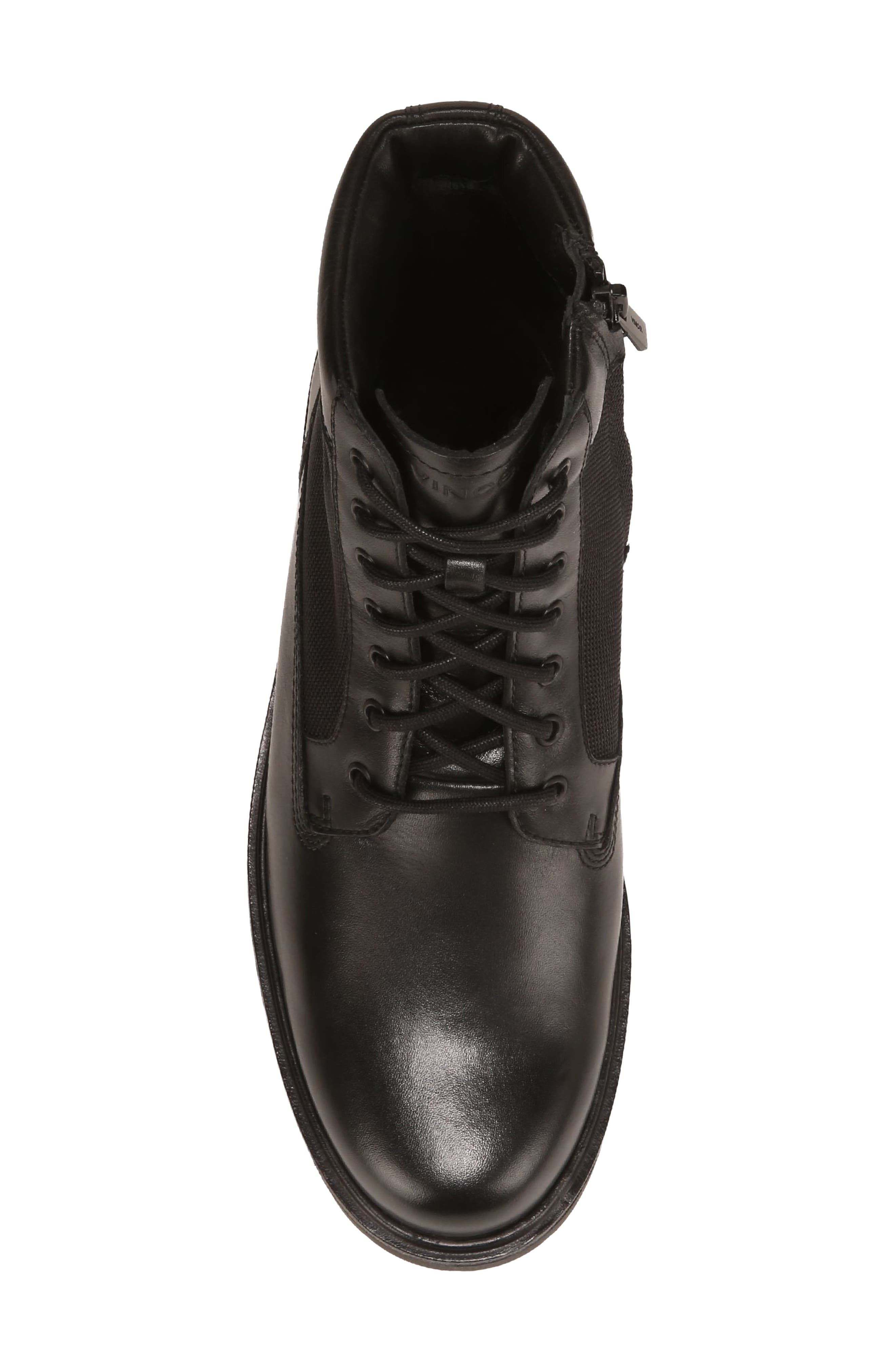Lennox Leather Combat Boot, Alternate, color, BLACK LEATHER