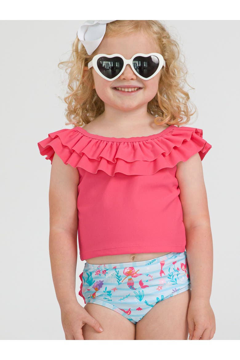 UPF50 Sun Protected Ruffle Tankini, Alternate, color, Blue Mermaid Princess