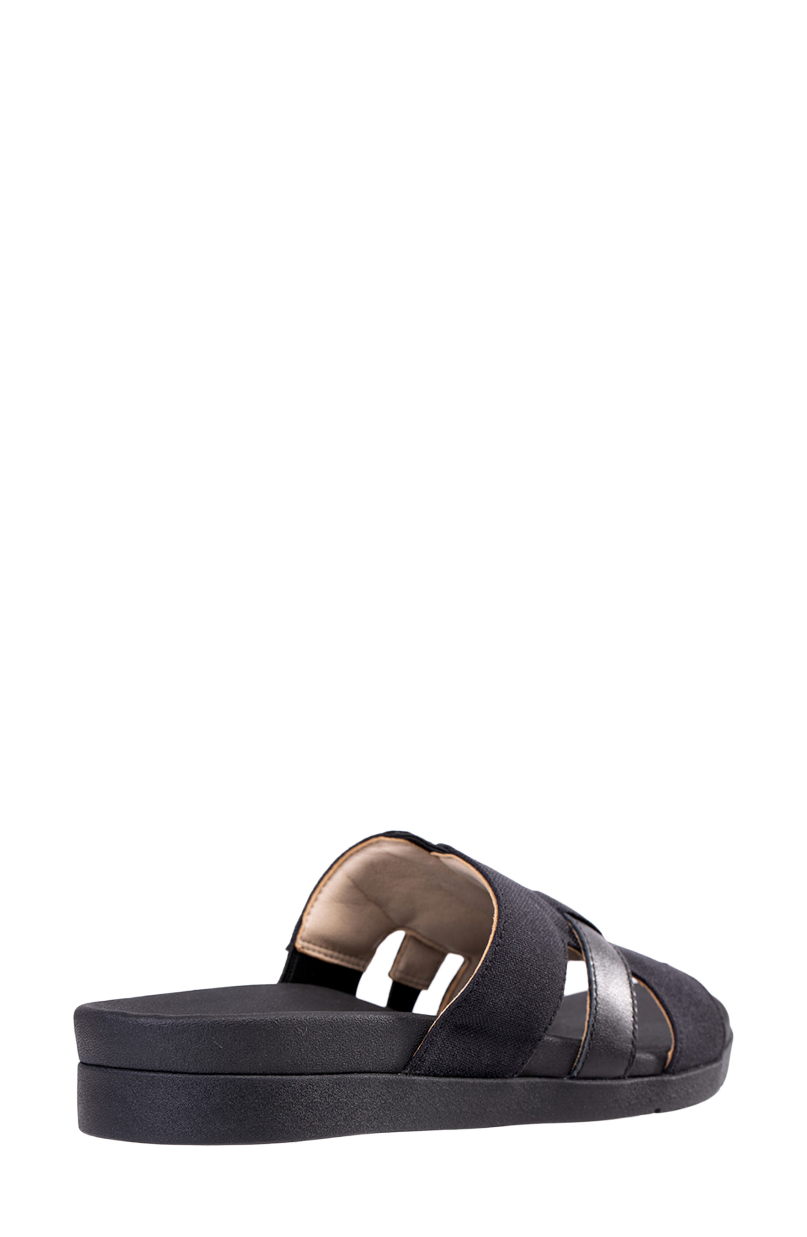 Lisbon Slide Sandal, Alternate, color, BLACK