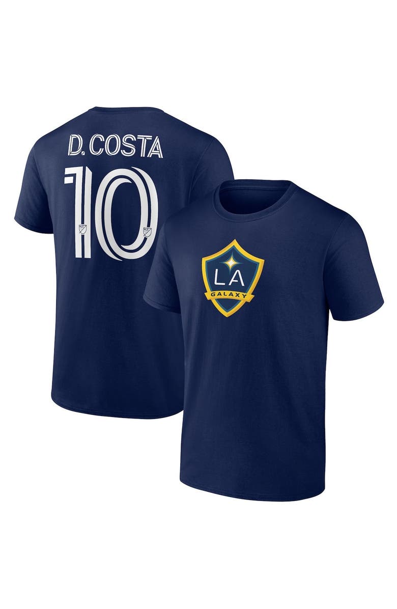 FANATICS Men's Fanatics Branded Douglas Costa Navy LA Galaxy Authentic Stack Name & Number T-Shirt, Alternate, color,