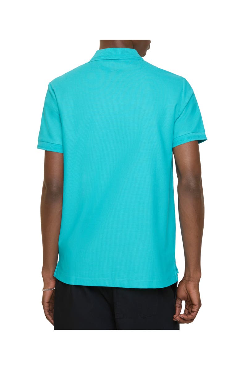 Burberry Cotton Polo Shirt, Alternate, color, Atom Blue