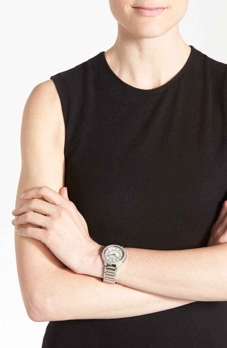 MICHAEL Michael Kors Michael Kors 'Kerry' Crystal Accent Bracelet Watch, 38mm, Alternate, color, 