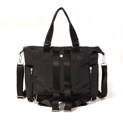 Baggallini Trifecta Convertible Backpack With Rfid Wristlet In Black