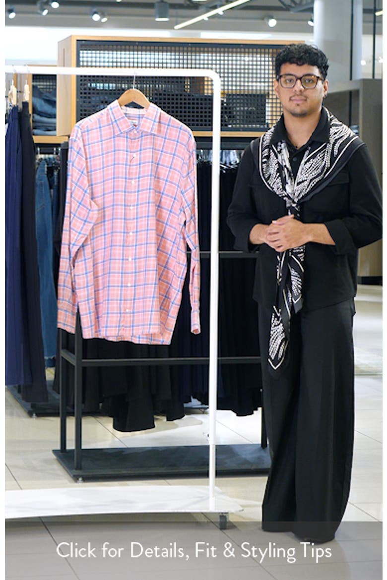 Triton Plaid Cotton & Lyocell Button-Up Shirt video