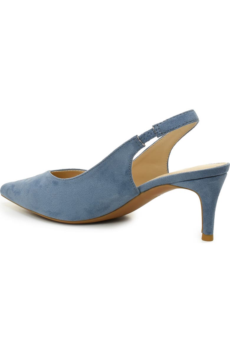 Nicole Miller V-Cut Slingback Pump, Alternate, color, Light Blue Suede