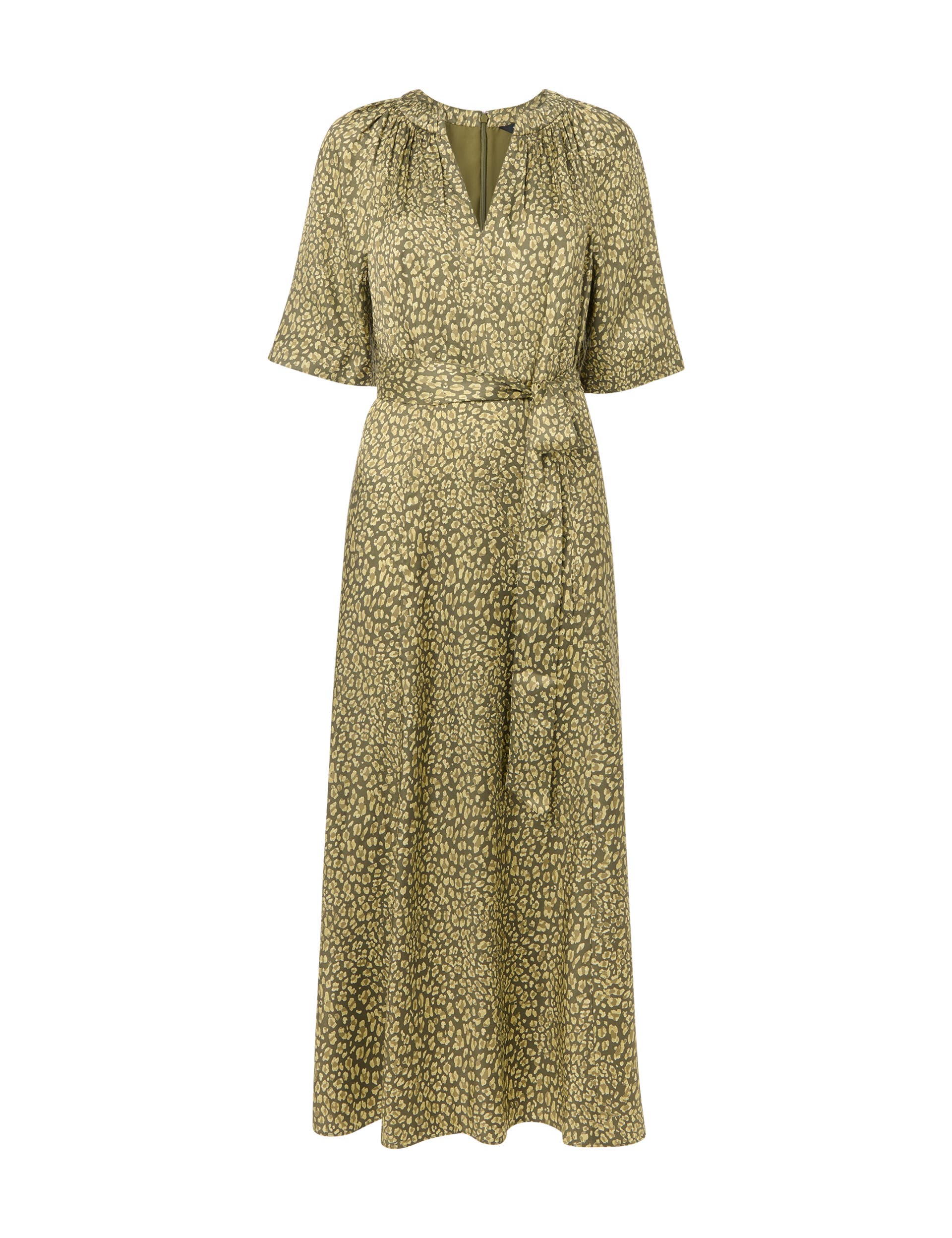 Leopard Short Sleeve Midi Dress - image 2