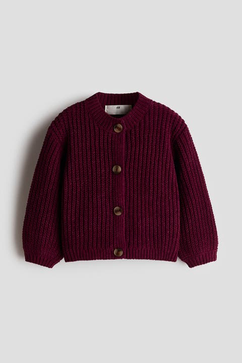 Chenille-knit Cardigan